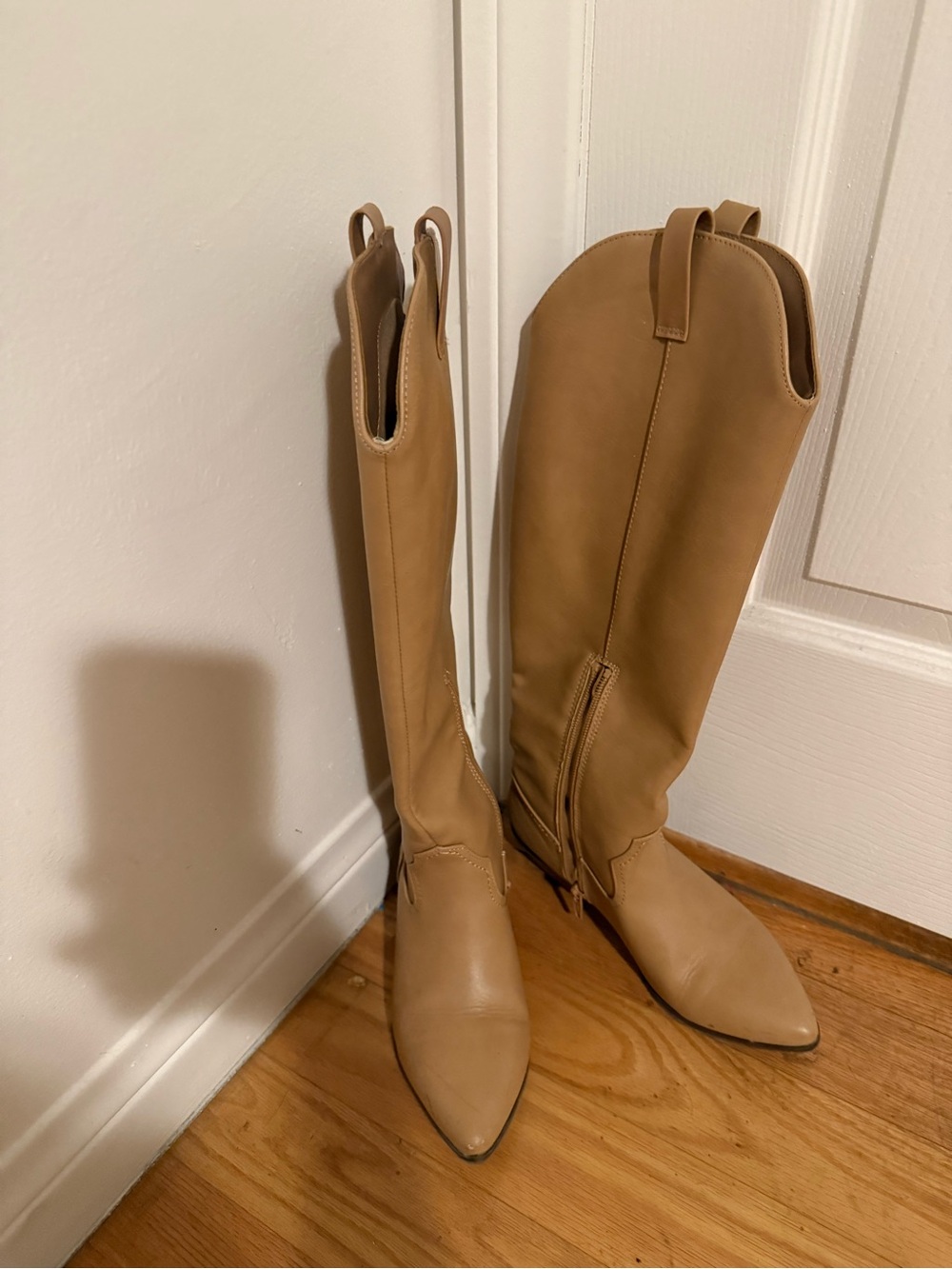 Tall Women's Tan Knee-High Boots